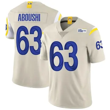 Youth Nike Los Angeles Rams Oday Aboushi Bone Vapor Jersey - Limited