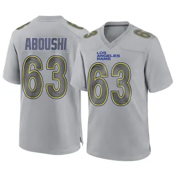 Youth Nike Los Angeles Rams Oday Aboushi Gray Atmosphere Fashion Jersey - Game