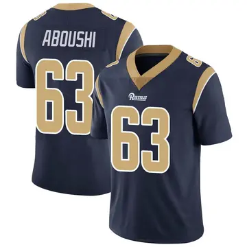 Youth Nike Los Angeles Rams Oday Aboushi Navy Team Color Vapor Untouchable Jersey - Limited