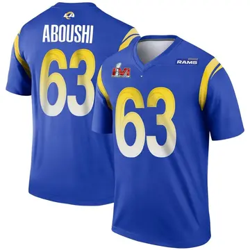 Youth Nike Los Angeles Rams Oday Aboushi Royal Super Bowl LVI Bound Jersey - Legend
