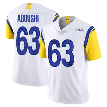 Youth Nike Los Angeles Rams Oday Aboushi White Vapor Untouchable Jersey - Limited