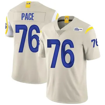 Youth Nike Los Angeles Rams Orlando Pace Bone Vapor Jersey - Limited