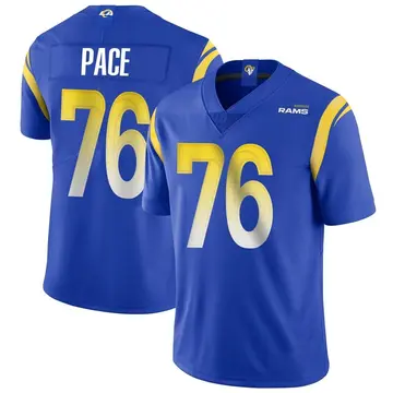 Youth Nike Los Angeles Rams Orlando Pace Royal Alternate Vapor Untouchable Jersey - Limited