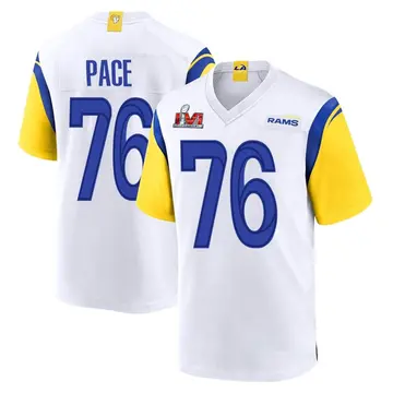 Youth Nike Los Angeles Rams Orlando Pace White Super Bowl LVI Bound Jersey - Game