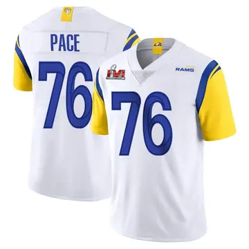 Youth Nike Los Angeles Rams Orlando Pace White Vapor Untouchable Super Bowl LVI Bound Jersey - Limited