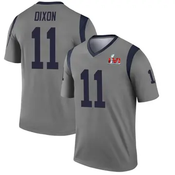 Youth Nike Los Angeles Rams Riley Dixon Gray Inverted Super Bowl LVI Bound Jersey - Legend
