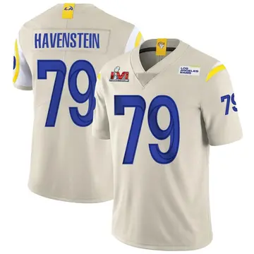 Youth Nike Los Angeles Rams Rob Havenstein Bone Vapor Super Bowl LVI Bound Jersey - Limited
