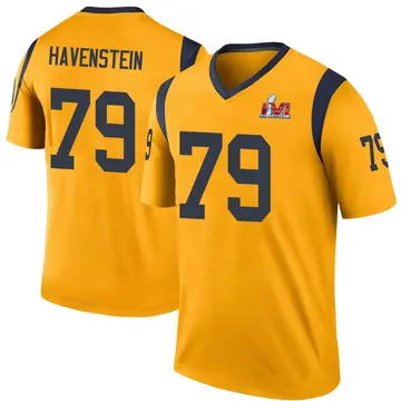 Youth Nike Los Angeles Rams Rob Havenstein Gold Color Rush Super Bowl LVI Bound Jersey - Legend