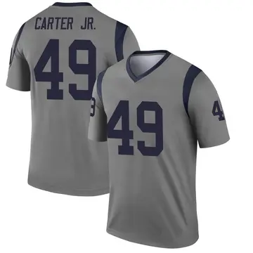 Youth Nike Los Angeles Rams Roger Carter Jr. Gray Inverted Jersey - Legend