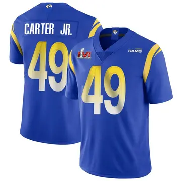 Youth Nike Los Angeles Rams Roger Carter Jr. Royal Alternate Vapor Untouchable Super Bowl LVI Bound Jersey - Limited