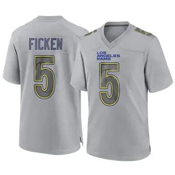 Youth Nike Los Angeles Rams Sam Ficken Gray Atmosphere Fashion Jersey - Game