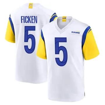 Youth Nike Los Angeles Rams Sam Ficken White Jersey - Game
