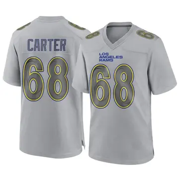 Youth Nike Los Angeles Rams T.J. Carter Gray Atmosphere Fashion Jersey - Game