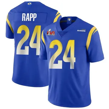Youth Nike Los Angeles Rams Taylor Rapp Royal Alternate Vapor Untouchable Super Bowl LVI Bound Jersey - Limited