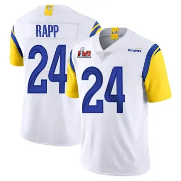 Youth Nike Los Angeles Rams Taylor Rapp White Vapor Untouchable Super Bowl LVI Bound Jersey - Limited