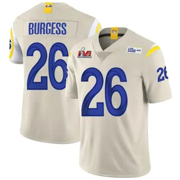 Youth Nike Los Angeles Rams Terrell Burgess Bone Vapor Super Bowl LVI Bound Jersey - Limited