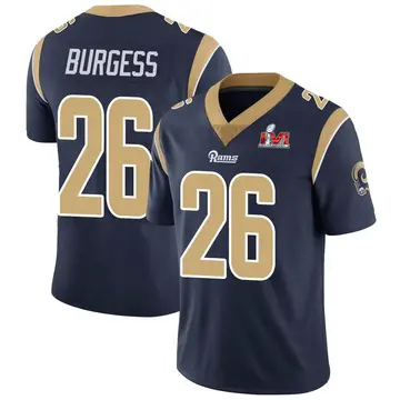 Youth Nike Los Angeles Rams Terrell Burgess Navy Team Color Vapor Untouchable Super Bowl LVI Bound Jersey - Limited