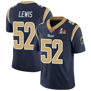 Youth Nike Los Angeles Rams Terrell Lewis Navy Team Color Vapor Untouchable Super Bowl LVI Bound Jersey - Limited