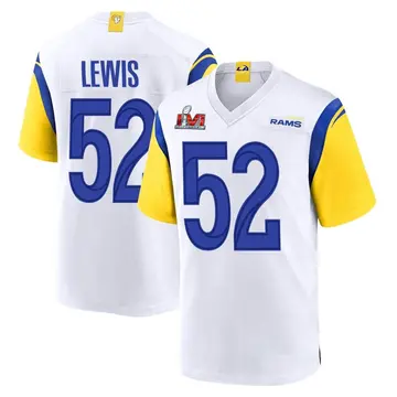 Youth Nike Los Angeles Rams Terrell Lewis White Super Bowl LVI Bound Jersey - Game