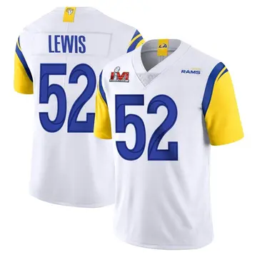 Youth Nike Los Angeles Rams Terrell Lewis White Vapor Untouchable Super Bowl LVI Bound Jersey - Limited