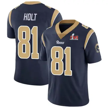 Youth Nike Los Angeles Rams Torry Holt Navy Team Color Vapor Untouchable Super Bowl LVI Bound Jersey - Limited