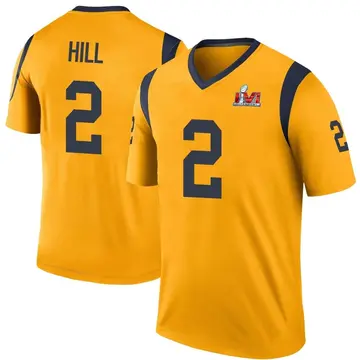 Youth Nike Los Angeles Rams Troy Hill Gold Color Rush Super Bowl LVI Bound Jersey - Legend