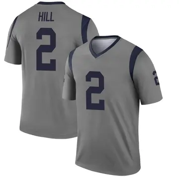 Youth Nike Los Angeles Rams Troy Hill Gray Inverted Jersey - Legend