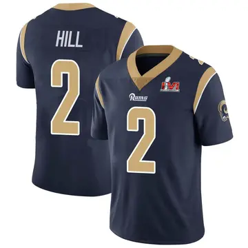 Youth Nike Los Angeles Rams Troy Hill Navy Team Color Vapor Untouchable Super Bowl LVI Bound Jersey - Limited