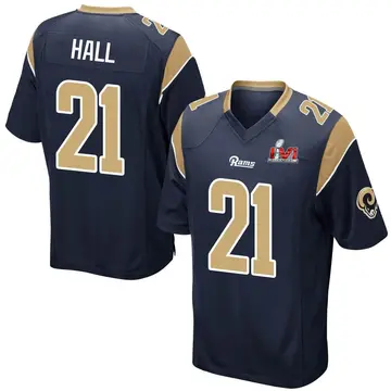 Youth Nike Los Angeles Rams Tyler Hall Navy Team Color Super Bowl LVI Bound Jersey - Game