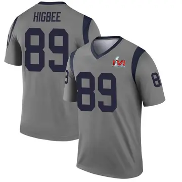 Youth Nike Los Angeles Rams Tyler Higbee Gray Inverted Super Bowl LVI Bound Jersey - Legend