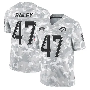 Youth Nike Los Angeles Rams Wesley Bailey Arctic Camo 2024 Salute to Service Jersey - Limited