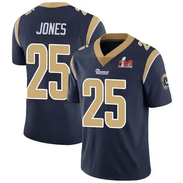 Youth Nike Los Angeles Rams Xavier Jones Navy Team Color Vapor Untouchable Super Bowl LVI Bound Jersey - Limited