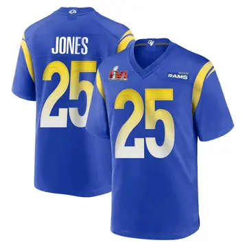 Youth Nike Los Angeles Rams Xavier Jones Royal Alternate Super Bowl LVI Bound Jersey - Game