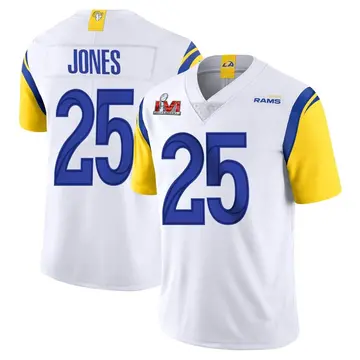 Youth Nike Los Angeles Rams Xavier Jones White Vapor Untouchable Super Bowl LVI Bound Jersey - Limited