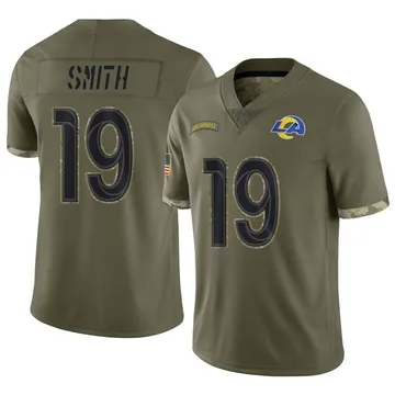Youth Nike Los Angeles Rams Xavier Smith Olive 2022 Salute To Service Jersey - Limited